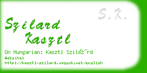 szilard kasztl business card